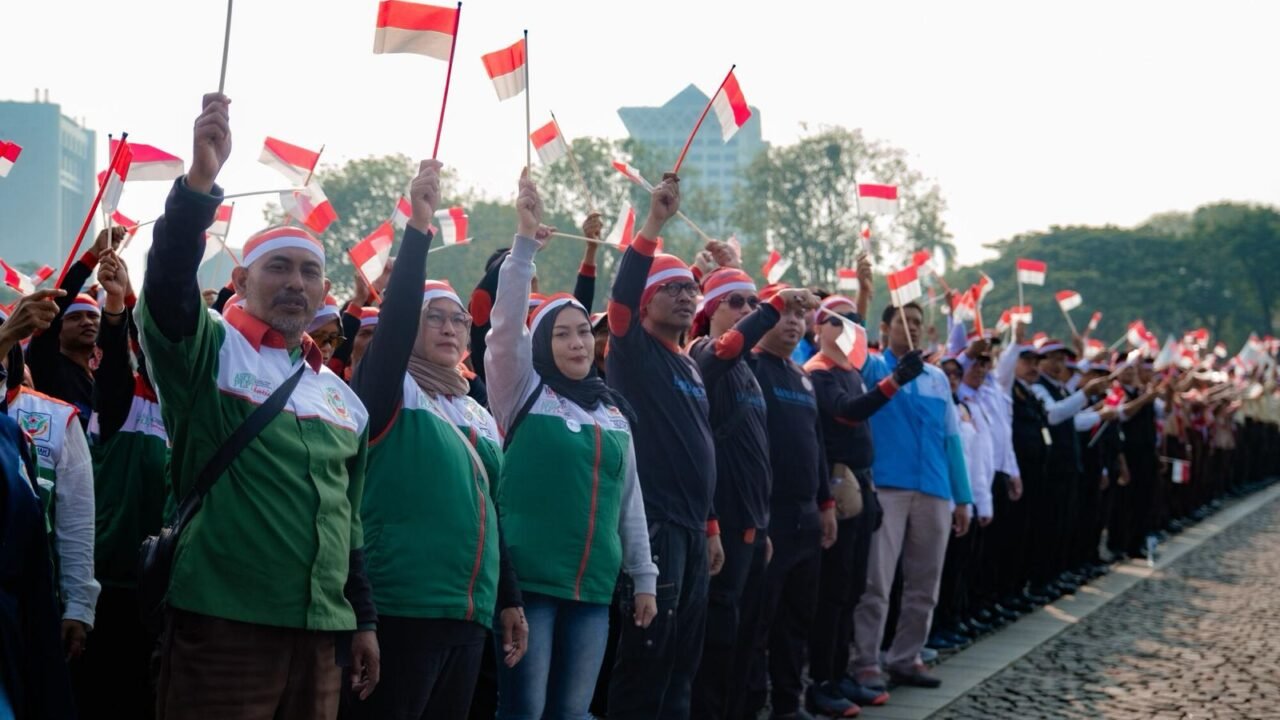 700 Buruh Ambil Bagian dalam Apel Kebangsaan Jaga Jakarta